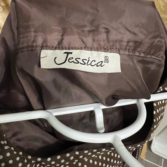 Jessica brand, Brown and White polka dot skirt, size Large - Picture 3 of 4